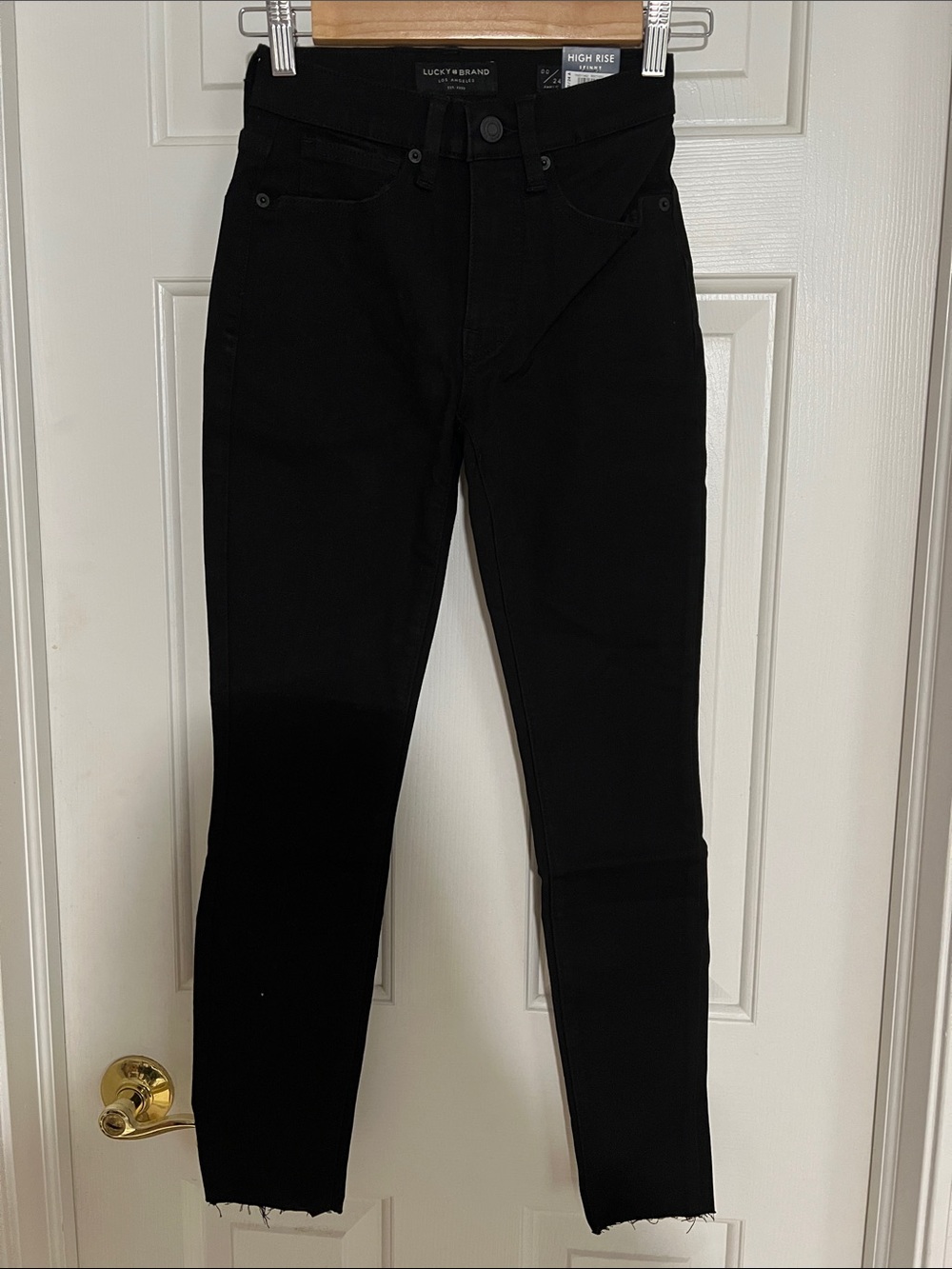 NWT Lucky Brand Bridgette Skinny Black Jeans 24A